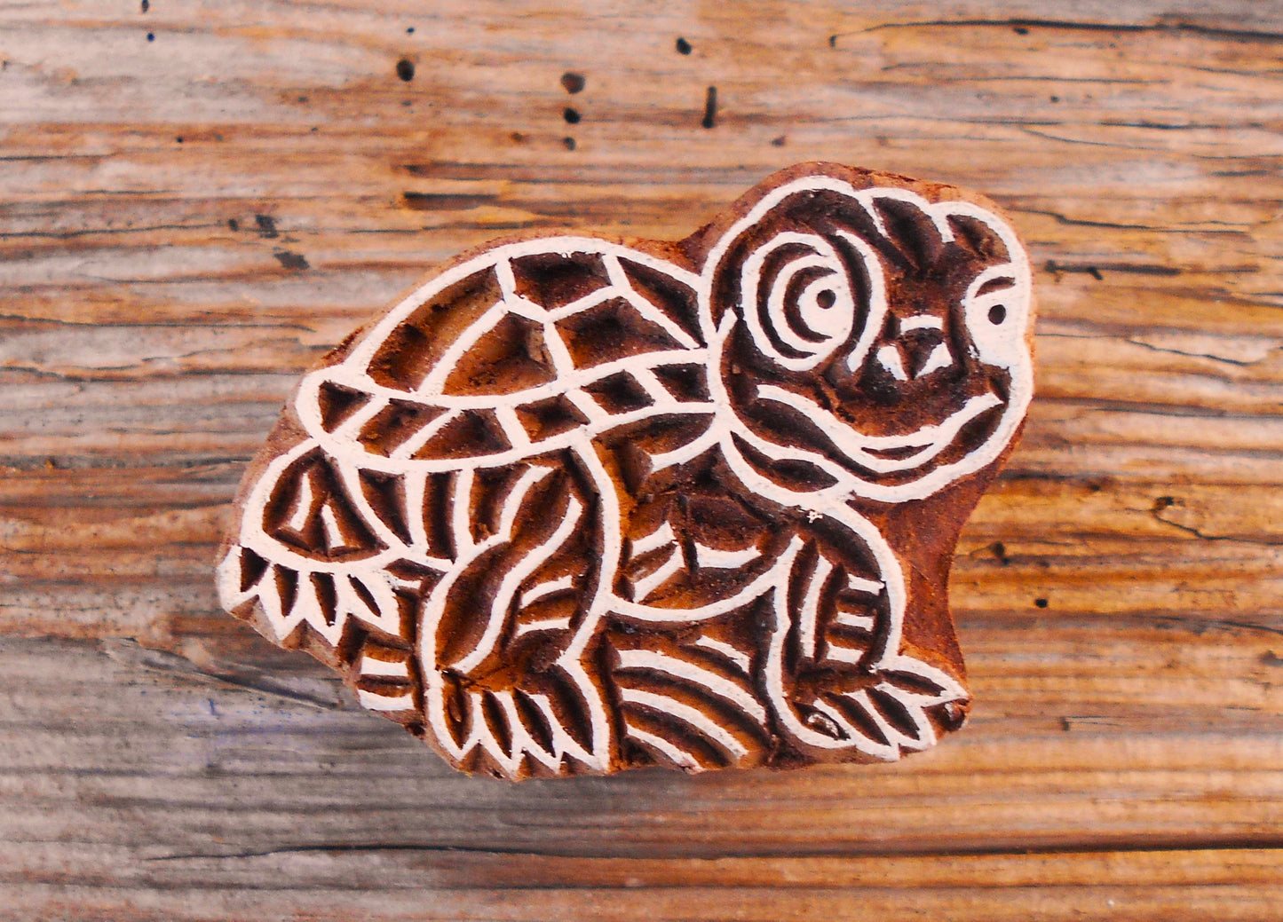 Tierstempel, Stoffdruckstempel, Holzdruckstempel, Blaudruckstempel, Schildkröte