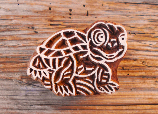 Tierstempel, Stoffdruckstempel, Holzdruckstempel, Blaudruckstempel, Schildkröte