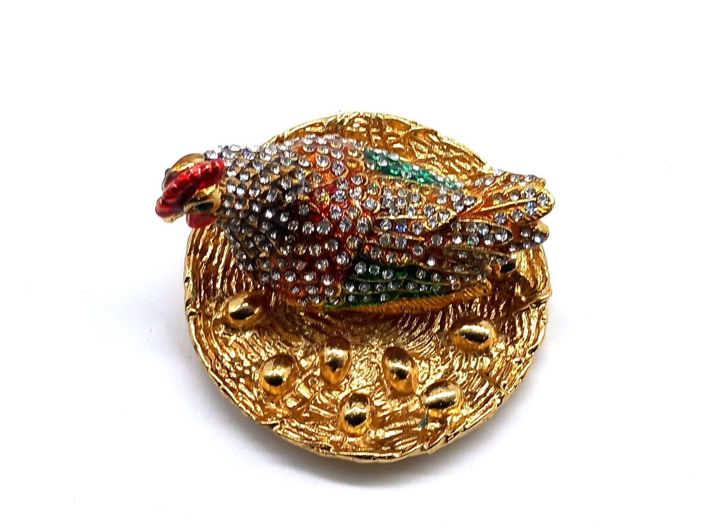 Fabergé-Döschen Henne mit goldenen Eiern