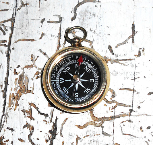 Kompass, Schlüsselanhänger, Messing