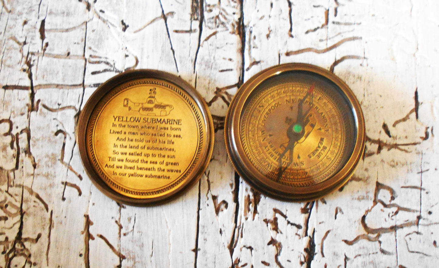 Vintage Kompass Beatles, aufdrehbar