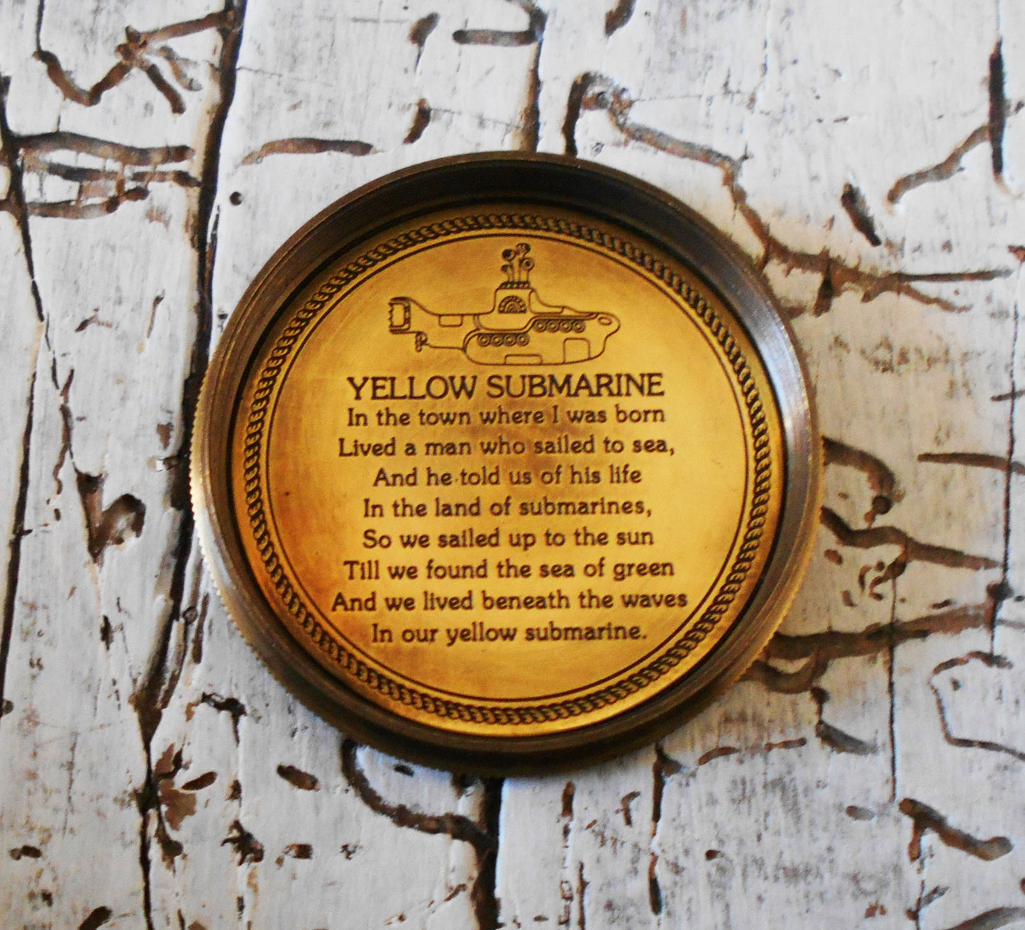 Vintage Kompass Beatles, aufdrehbar