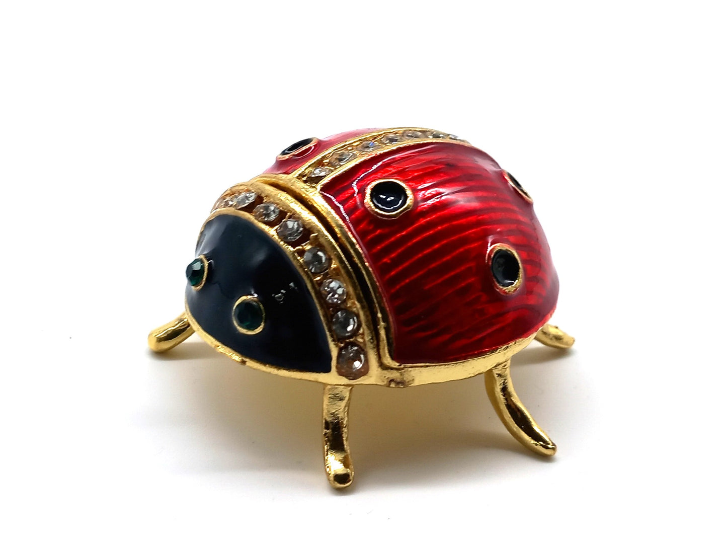 Schmuck-Dose Fabergé Marienkäfer kleine Punkte