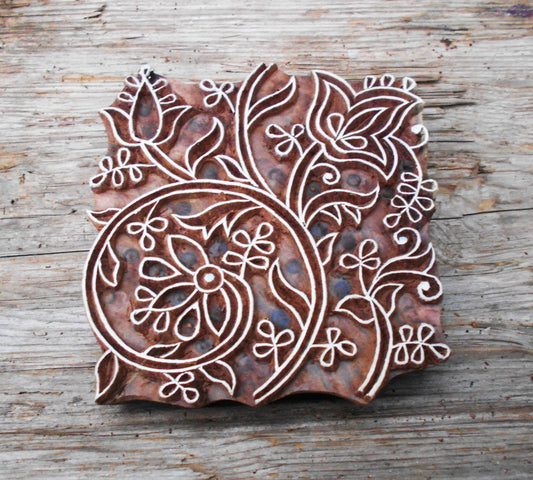 Motivstempel, Stoffdruckstempel, Holzdruckstempel, Textilstempel, Blaudruckstempel