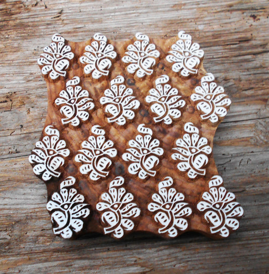 Stoffdruck Stempel, Holzdruckstempel, Motivstempel, Blaudruckstempel, Textildruck