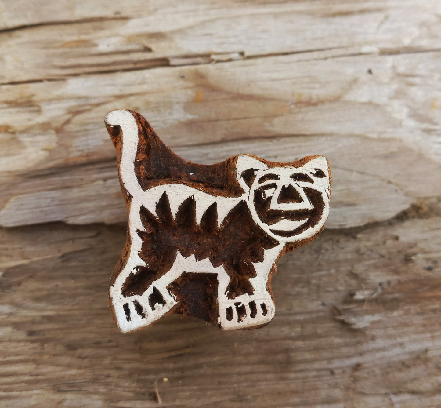 Tierstempel, Stoffdruckstempel, Holzdruckstempel, Katze