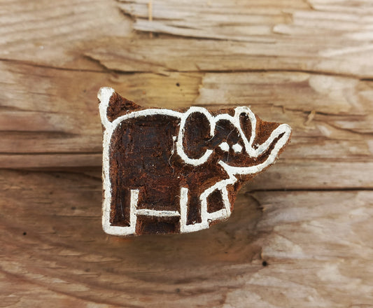 Tierstempel, Stoffdruckstempel, Holzdruckstempel, Elefant