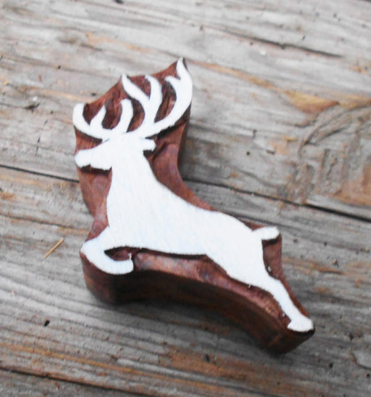 Tierstempel, Stoffdruckstempel, Holzdruckstempel, Hirsch