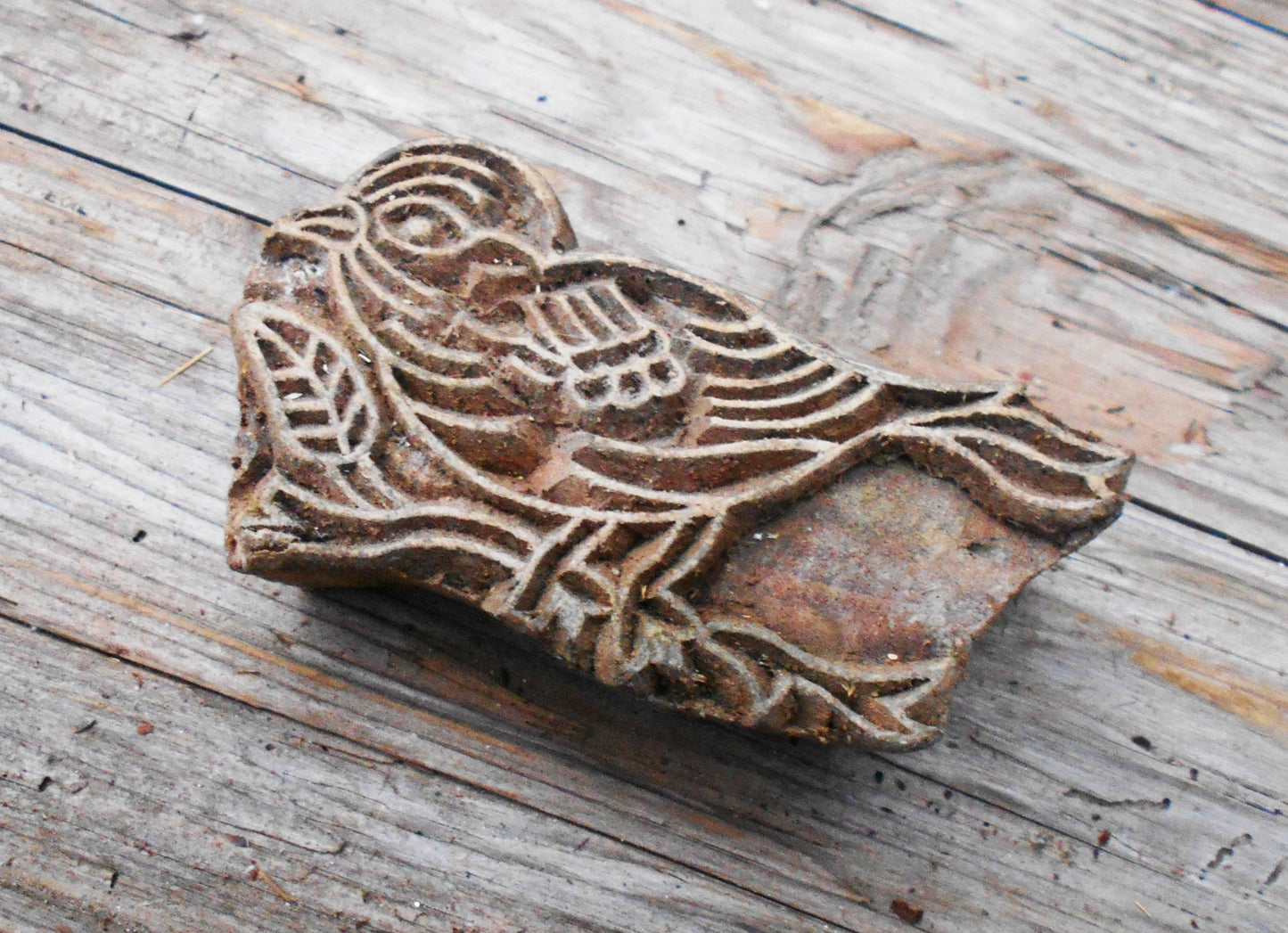 Tierstempel, Stoffdruckstempel, Holzdruckstempel, Blaudruckstempel, Vogel