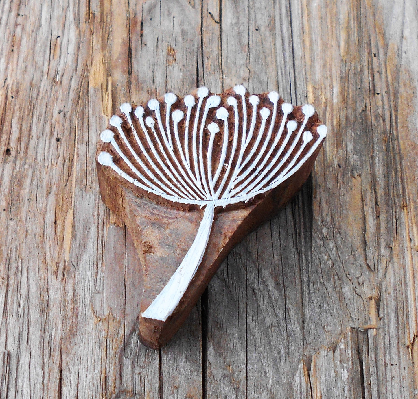 Stoffdruck Stempel, Holzdruckstempel, Motivstempel, Blaudruckstempel, Textildruck, Dolde