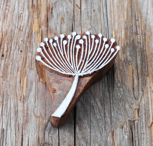 Stoffdruck Stempel, Holzdruckstempel, Motivstempel, Blaudruckstempel, Textildruck, Dolde