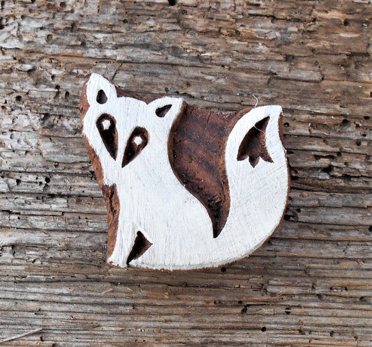 Tierstempel, Stoffdruckstempel, Holzdruckstempel, Fuchs