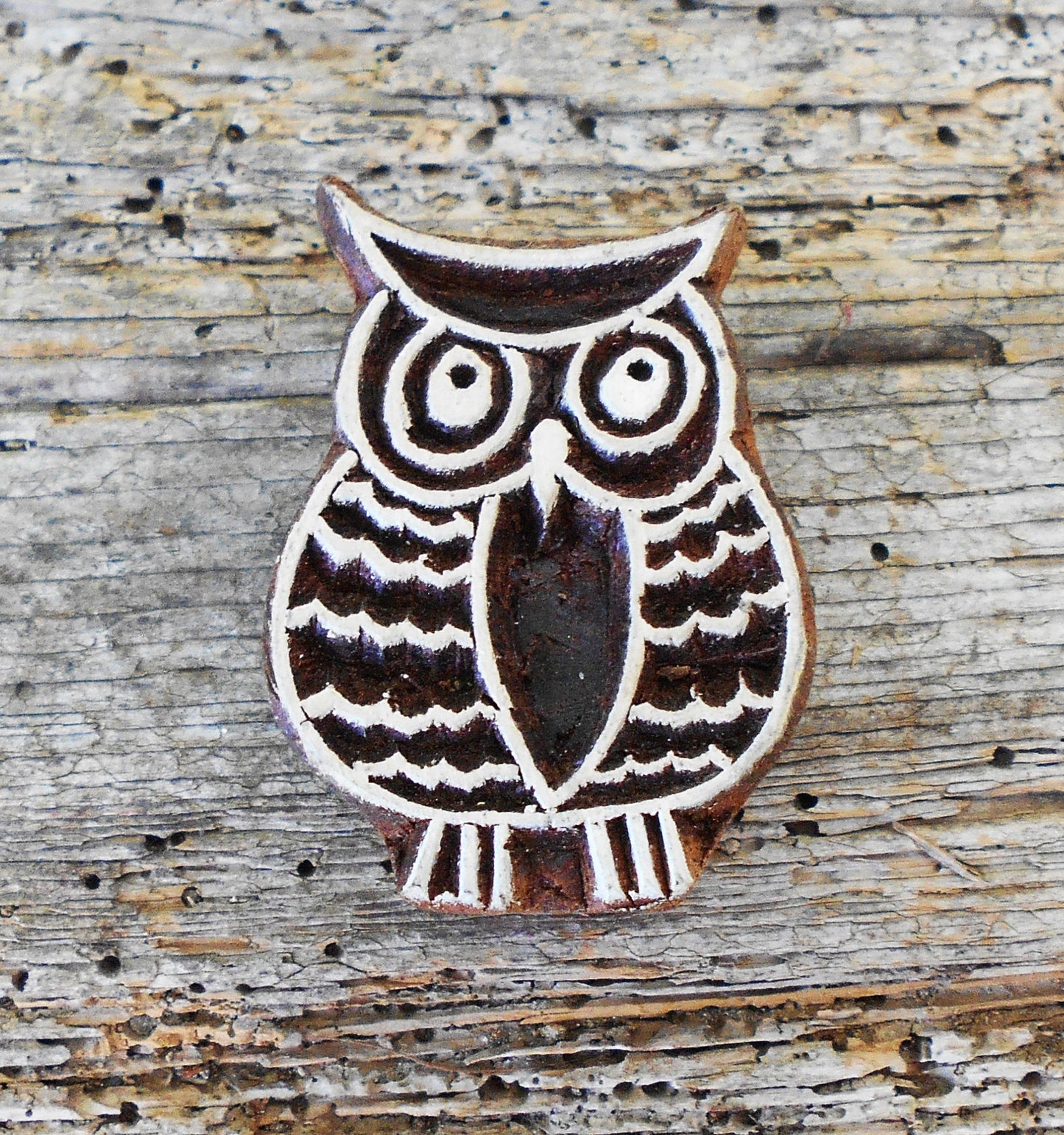 Tierstempel, Stoffdruckstempel, Holzdruckstempel, Eule