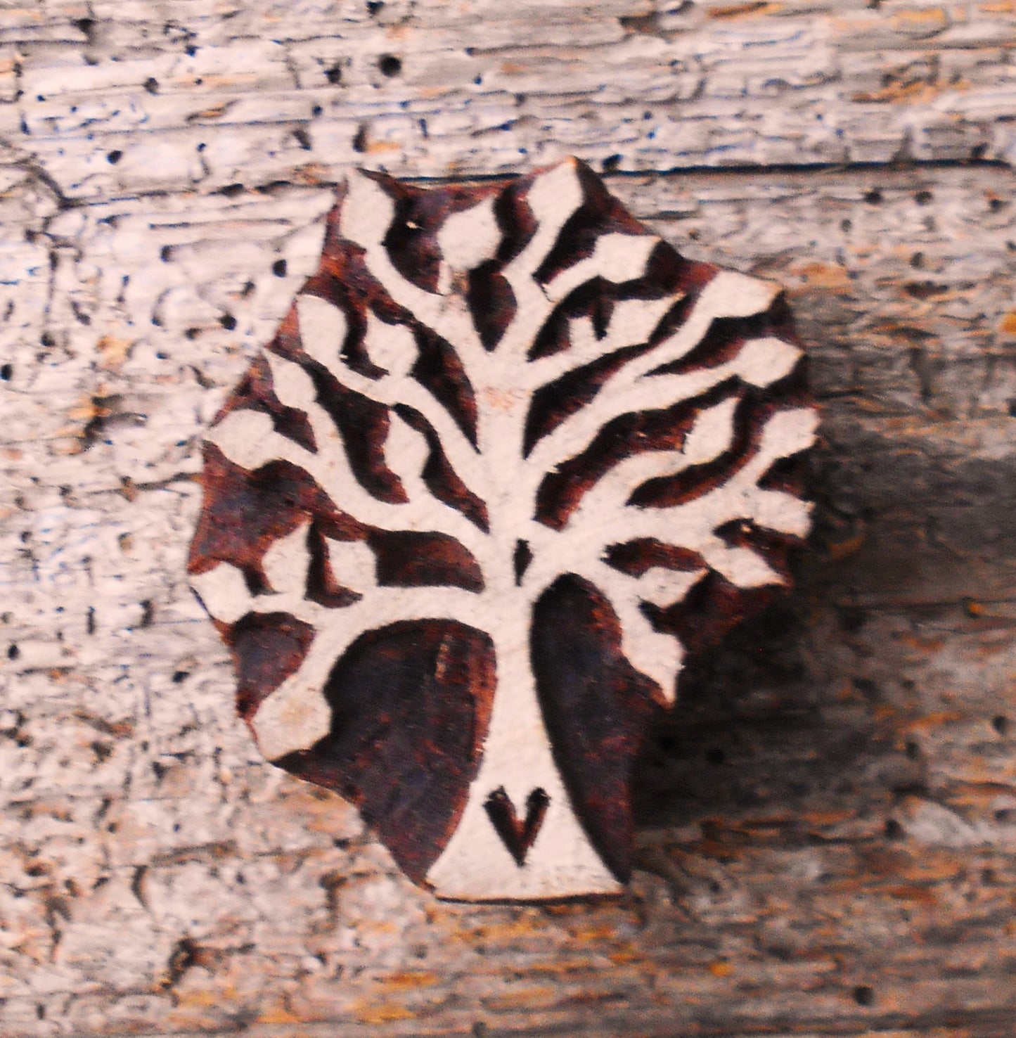 Stoffdruckstempel, Holzdruckstempel, Motivstempel, Blaudruckstempel, Textildruck, Baum