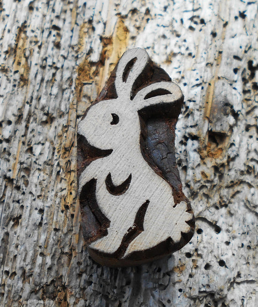 Tierstempel, Stoffdruckstempel, Holzdruckstempel, Blaudruckstempel, Hase