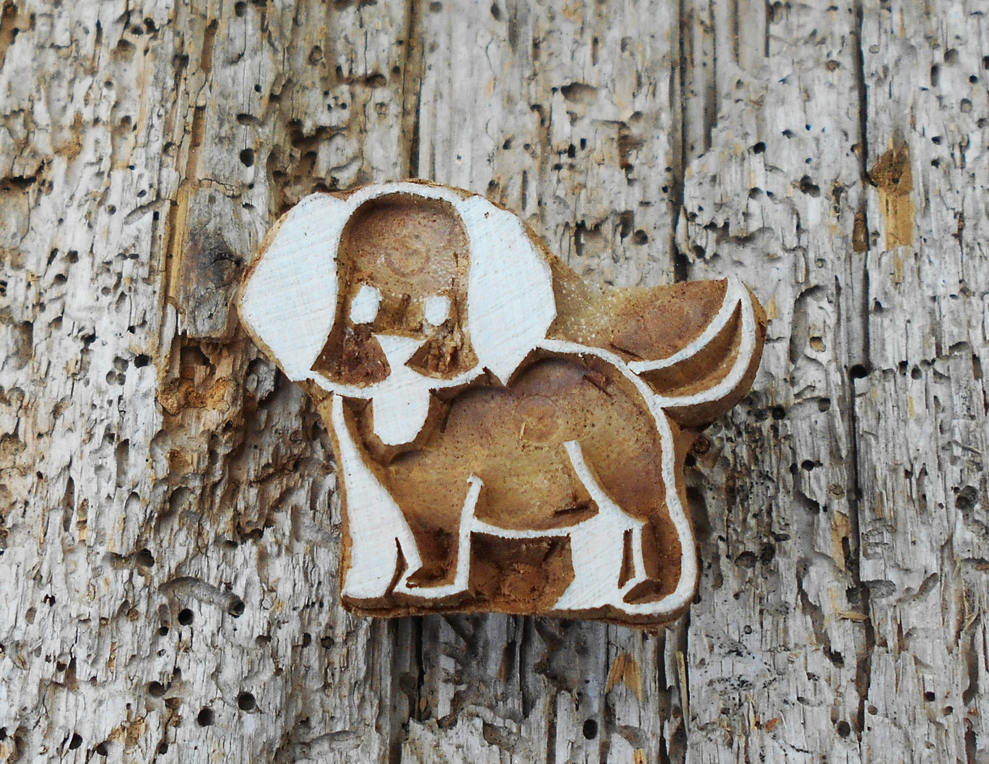 Tierstempel, Stoffdruckstempel, Holzdruckstempel, Blaudruckstempel, Hund