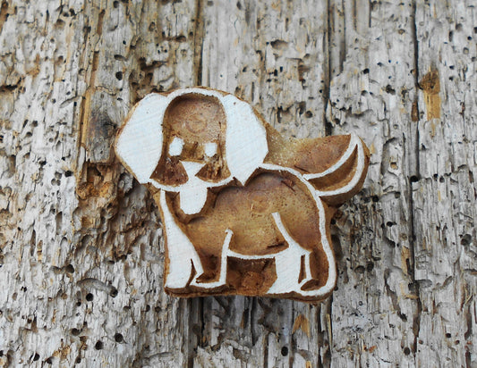 Tierstempel, Stoffdruckstempel, Holzdruckstempel, Blaudruckstempel, Hund