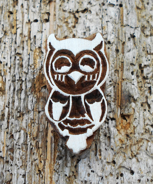 Tierstempel, Stoffdruckstempel, Holzdruckstempel, Blaudruckstempel, Eule
