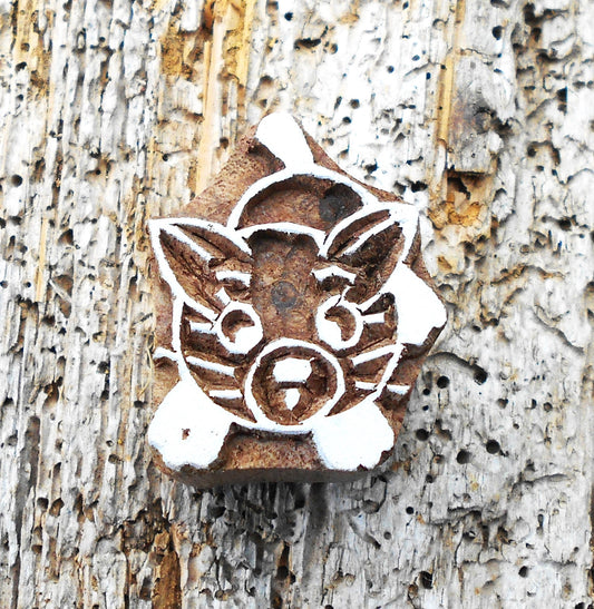 Tierstempel, Stoffdruckstempel, Holzdruckstempel, Blaudruckstempel, Katze
