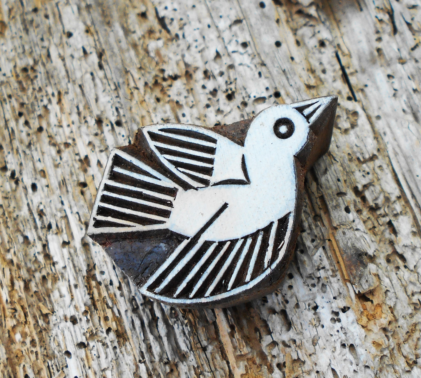 Tierstempel, Stoffdruckstempel, Holzdruckstempel, Blaudruckstempel, Vogel