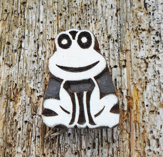 Tierstempel, Stoffdruckstempel, Holzdruckstempel, Blaudruckstempel, Frosch