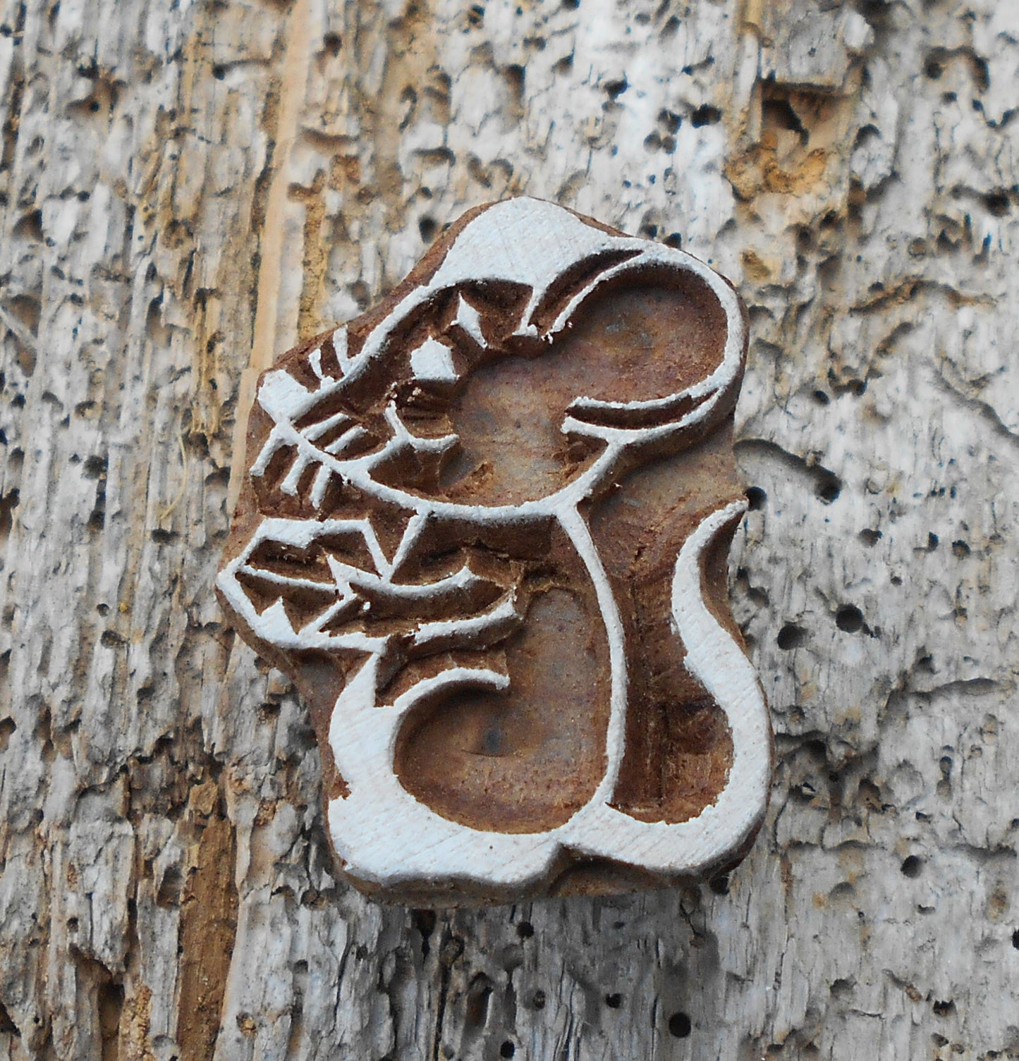 Tierstempel, Stoffdruckstempel, Holzdruckstempel, Blaudruckstempel, Maus