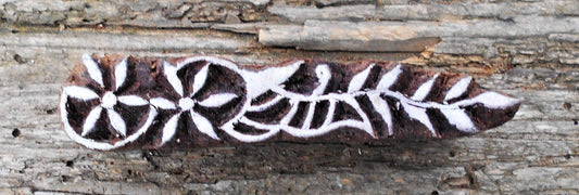 Bordürenstempel, Blaudruckstempel, Stoffdruckstempel, Textilstempel, Holzdruckstempel