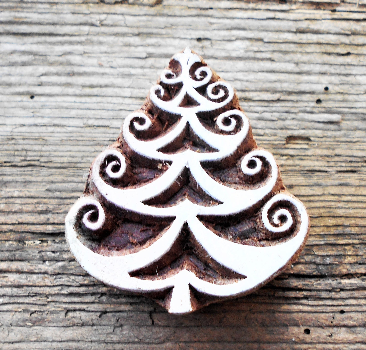 Stoffdruckstempel, Holzdruckstempel, Motivstempel, Blaudruckstempel, Baum