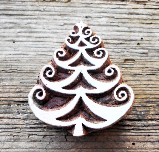 Stoffdruckstempel, Holzdruckstempel, Motivstempel, Blaudruckstempel, Baum