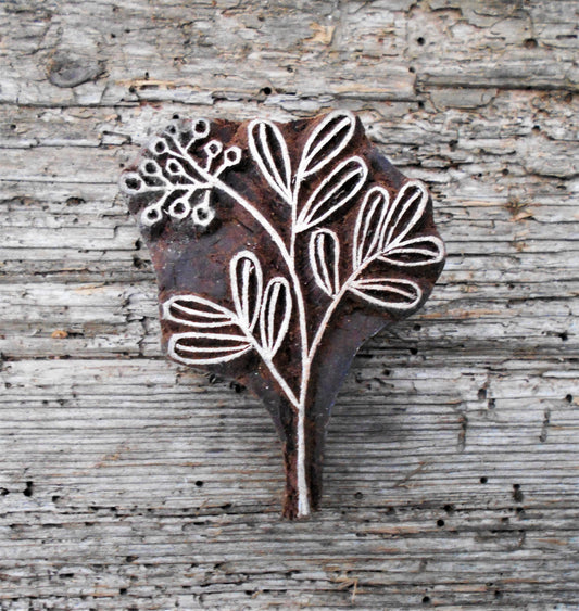 Stoffdruckstempel, Holzdruckstempel, Motivstempel, Blaudruckstempel, Gras