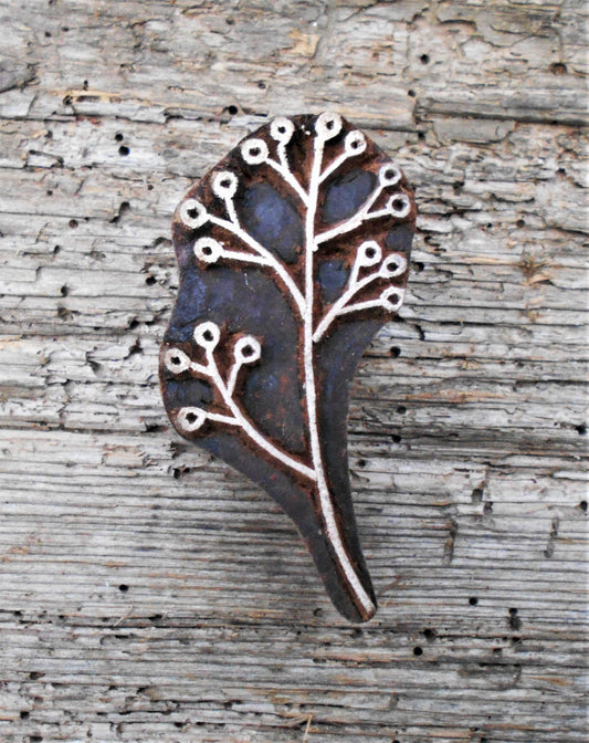 Stoffdruckstempel, Holzdruckstempel, Motivstempel, Blaudruckstempel, Gras