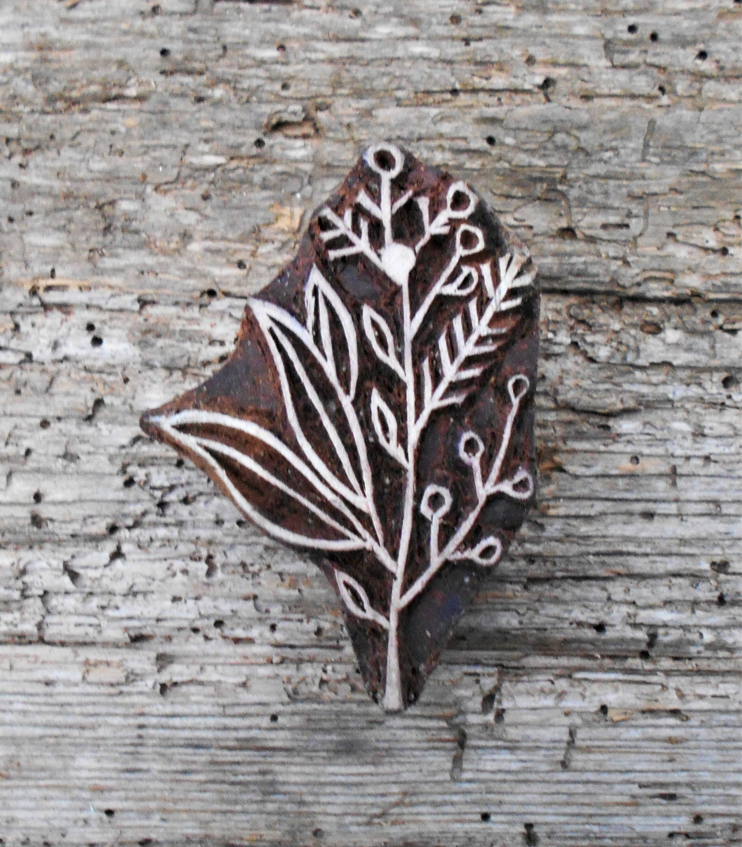 Stoffdruckstempel, Holzdruckstempel, Motivstempel, Blaudruckstempel, Gras