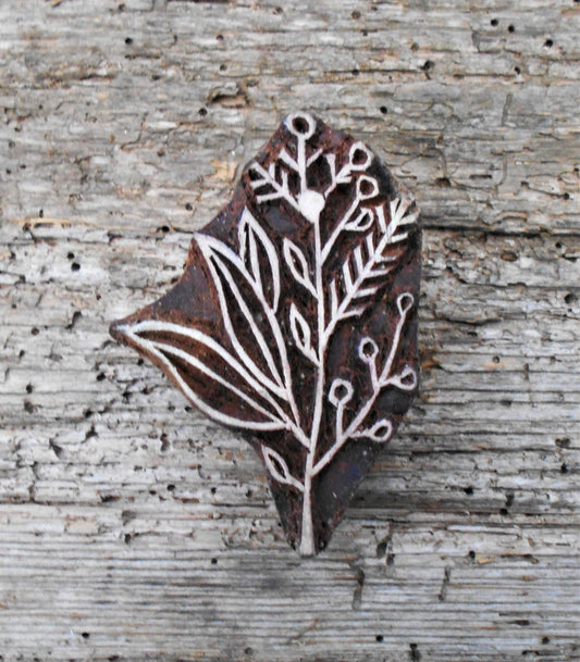 Stoffdruckstempel, Holzdruckstempel, Motivstempel, Blaudruckstempel, Gras