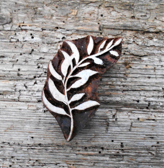 Stoffdruckstempel, Holzdruckstempel, Motivstempel, Blaudruckstempel, Gras