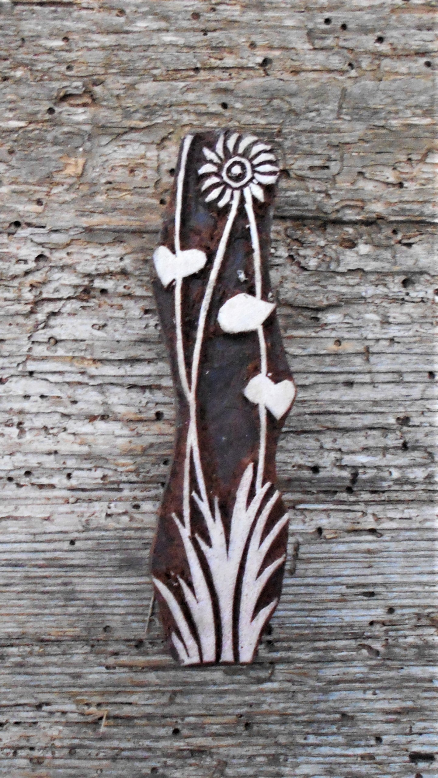 Stoffdruckstempel, Holzdruckstempel, Motivstempel, Blaudruckstempel, Gras