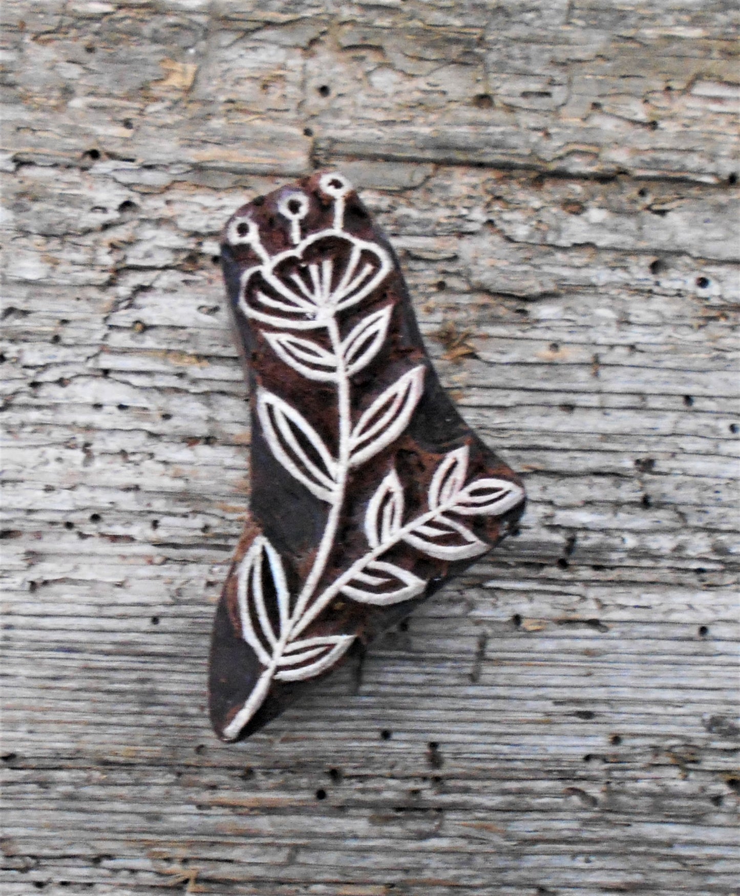 Stoffdruckstempel, Holzdruckstempel, Motivstempel, Blaudruckstempel, Gras