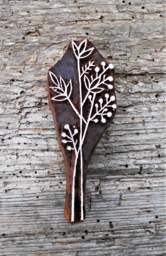 Stoffdruckstempel, Holzdruckstempel, Motivstempel, Blaudruckstempel, Gras