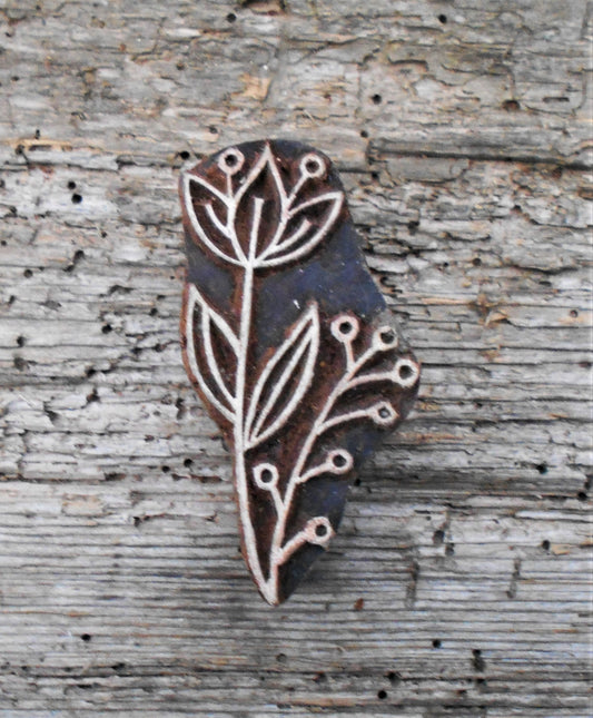 Stoffdruckstempel, Holzdruckstempel, Motivstempel, Blaudruckstempel, Gras