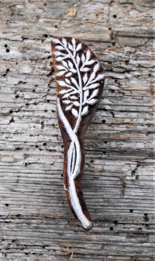 Stoffdruckstempel, Holzdruckstempel, Motivstempel, Blaudruckstempel, Gras