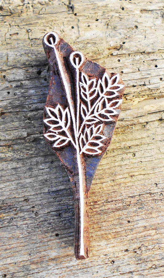 Stoffdruckstempel, Holzdruckstempel, Motivstempel, Blaudruckstempel, Botanik