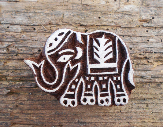 Tierstempel, Stoffdruckstempel, Holzdruckstempel, Blaudruckstempel, Elefant