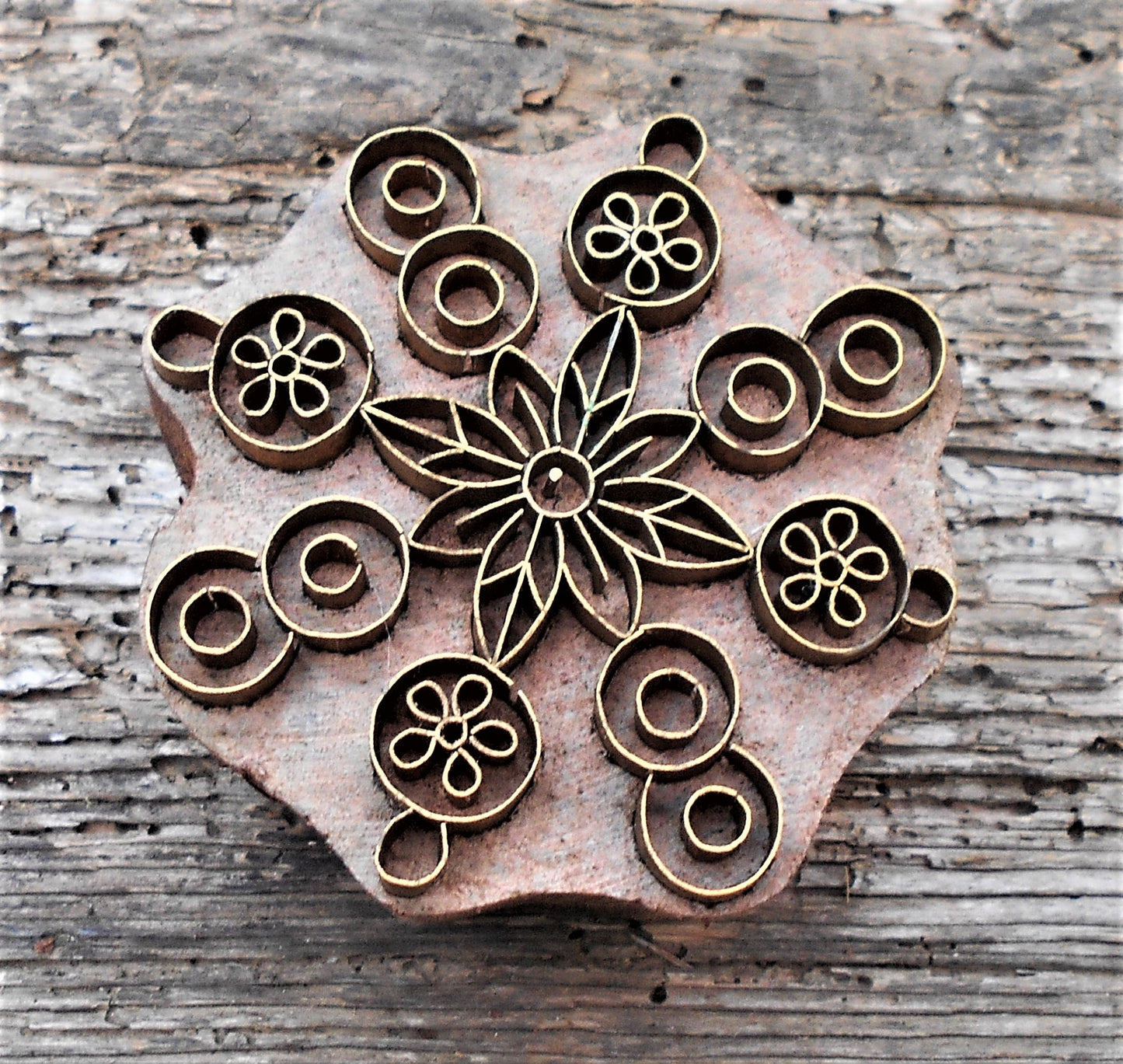 Metallstempel, Leinenstempel, Stoffdruckstempel, Mantra