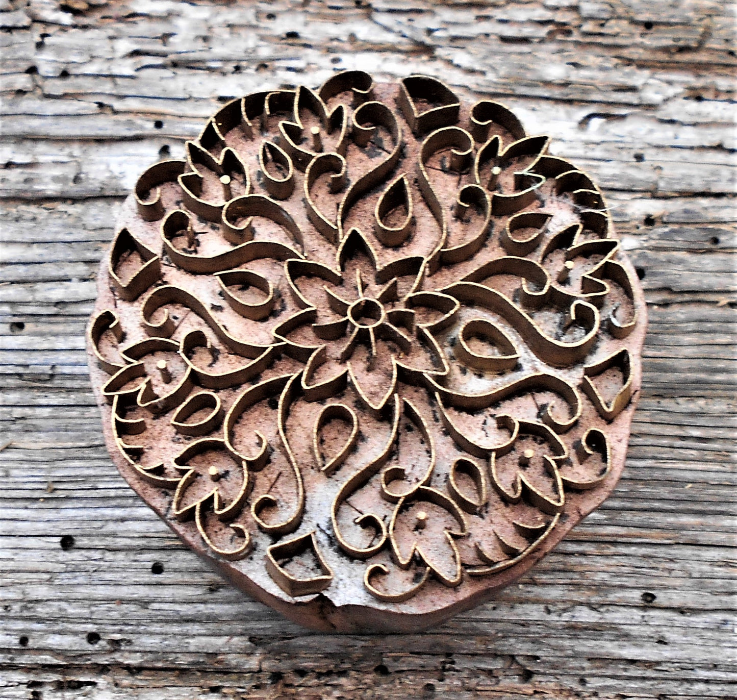 Metallstempel, Leinenstempel, Stoffdruckstempel, Mantra