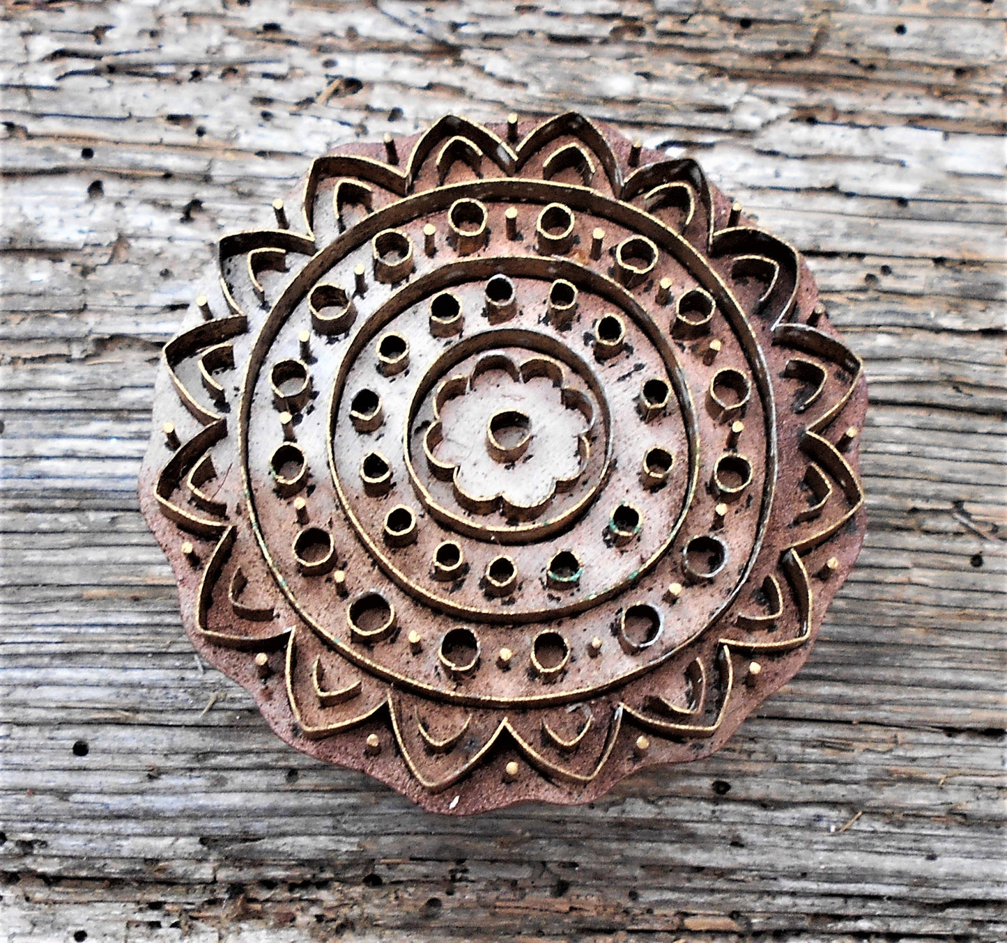 Metallstempel, Leinenstempel, Stoffdruckstempel, Mantra