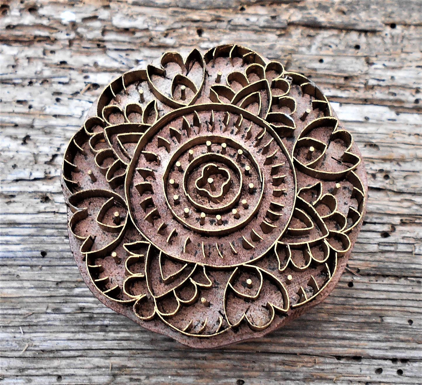 Metallstempel, Leinenstempel, Stoffdruckstempel, Mantra