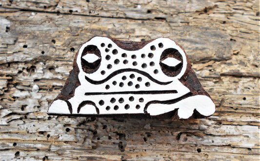 Tierstempel, Stoffdruckstempel, Holzdruckstempel, Frosch