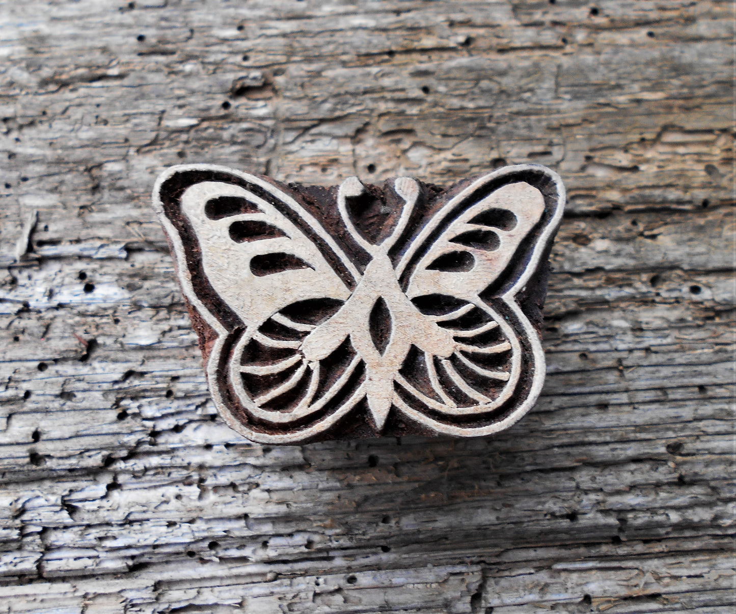 Tierstempel, Stoffdruckstempel, Holzdruckstempel, Blaudruckstempel, Schmetterling