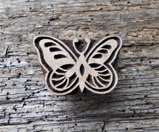 Tierstempel, Stoffdruckstempel, Holzdruckstempel, Blaudruckstempel, Schmetterling